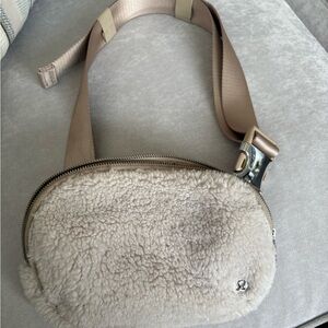 lululemon athletica Cream Sherpa Crossbody Bag